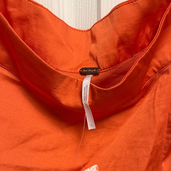 Free People Vibrant Orange Assymetrical Skirt - Picture 3 of 12